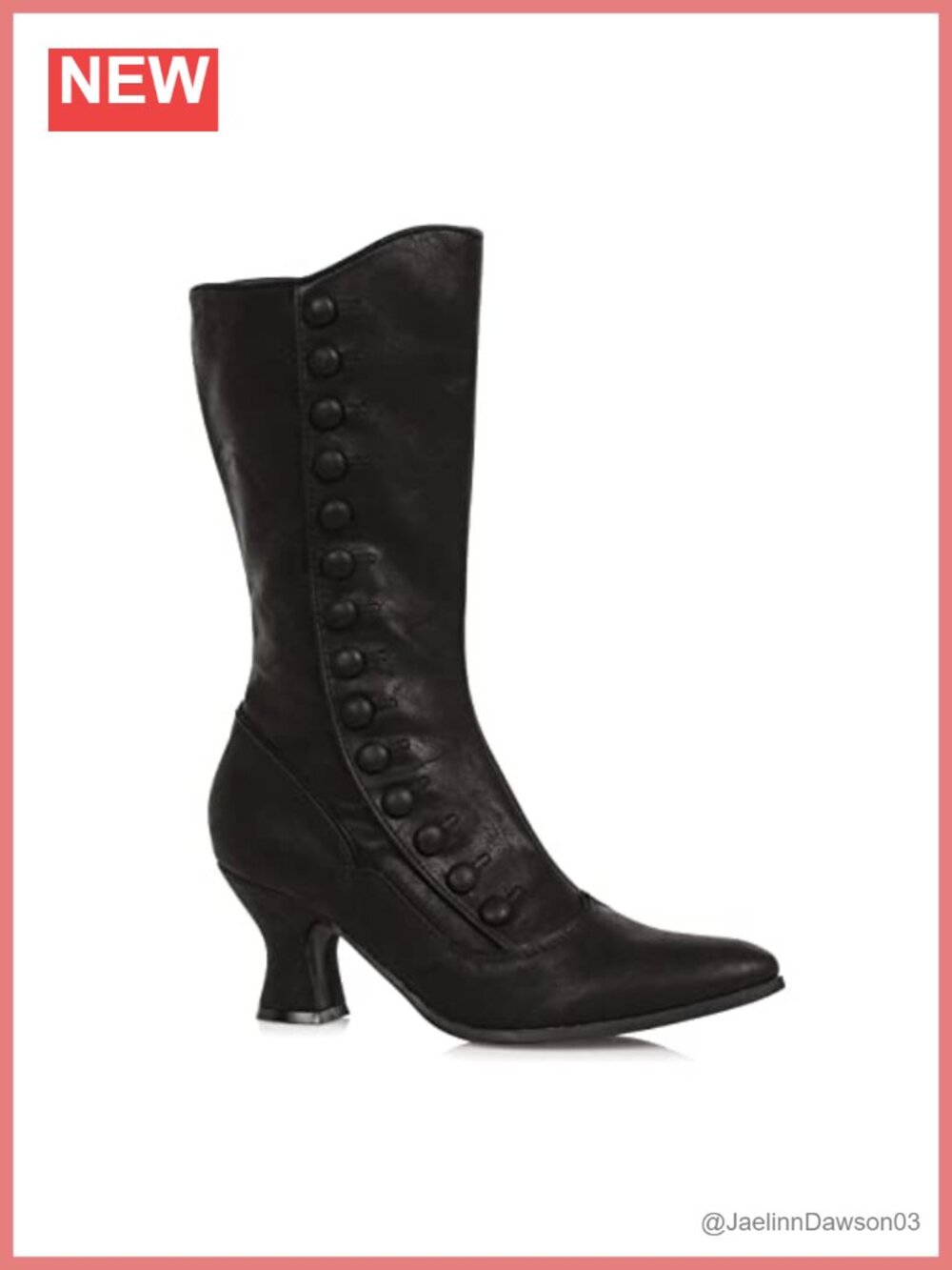 Women's Mid-Calf Bootie Zip Closure Pointed Toe Heel